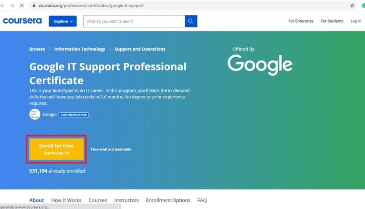google IT support professional certificate