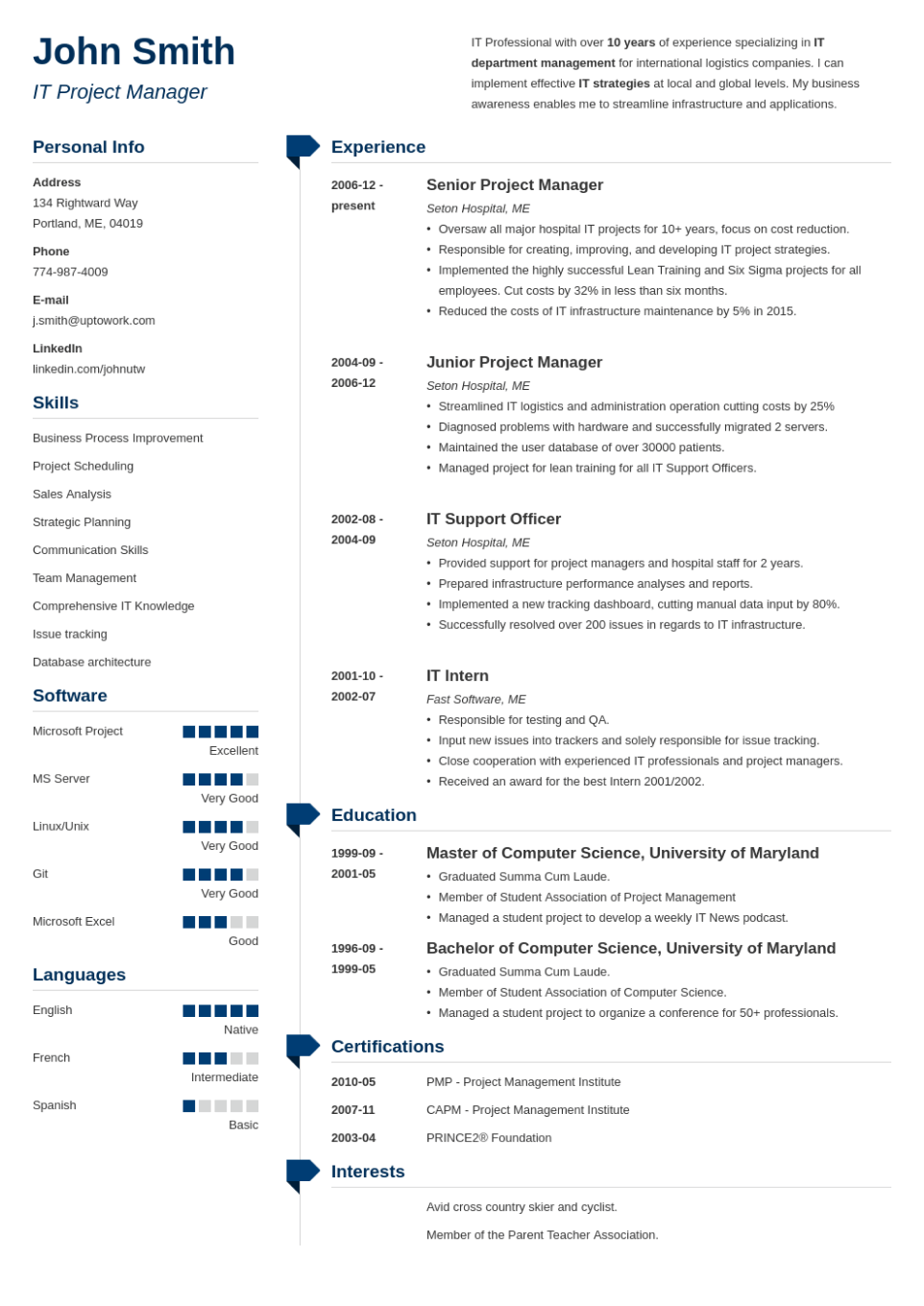 most commonly used resume format