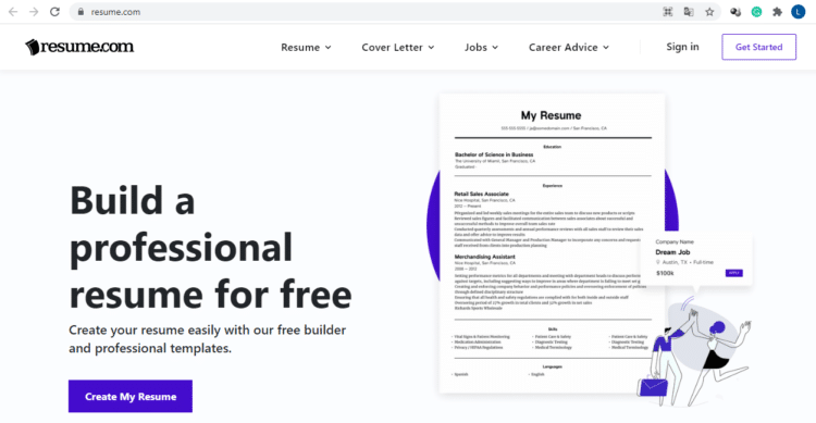 best free resume builder sites