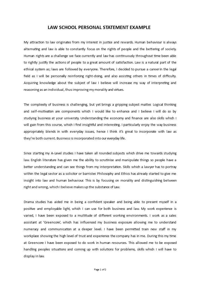 personal statement for school governor application