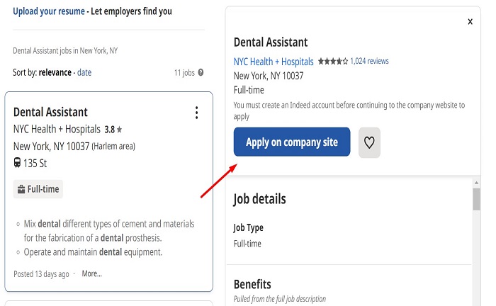 indeed dental assistant jobs near me