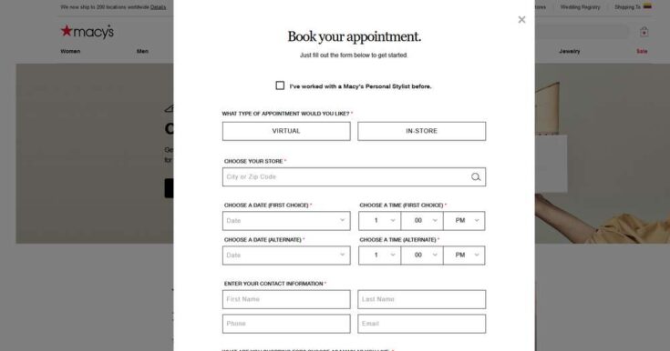 Form for appointment
