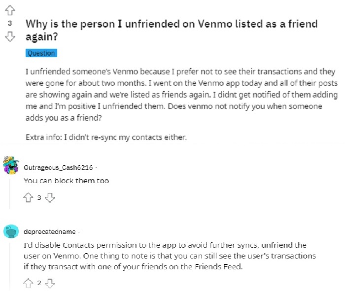 friends remove venmo