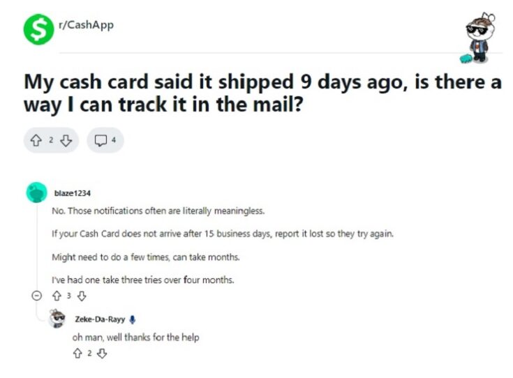 cash app card shipped reddit