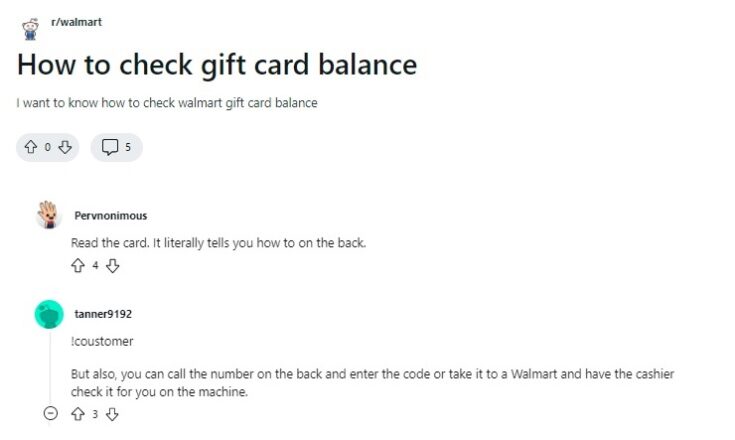 check balance walmart giftcard reddit