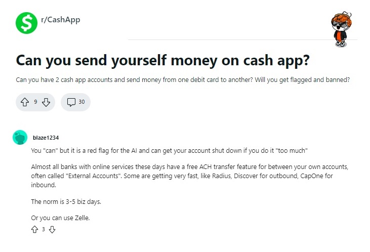 send money yourself cashapp reddit