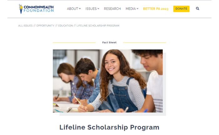 lifeline scholarship commonwealth fundation